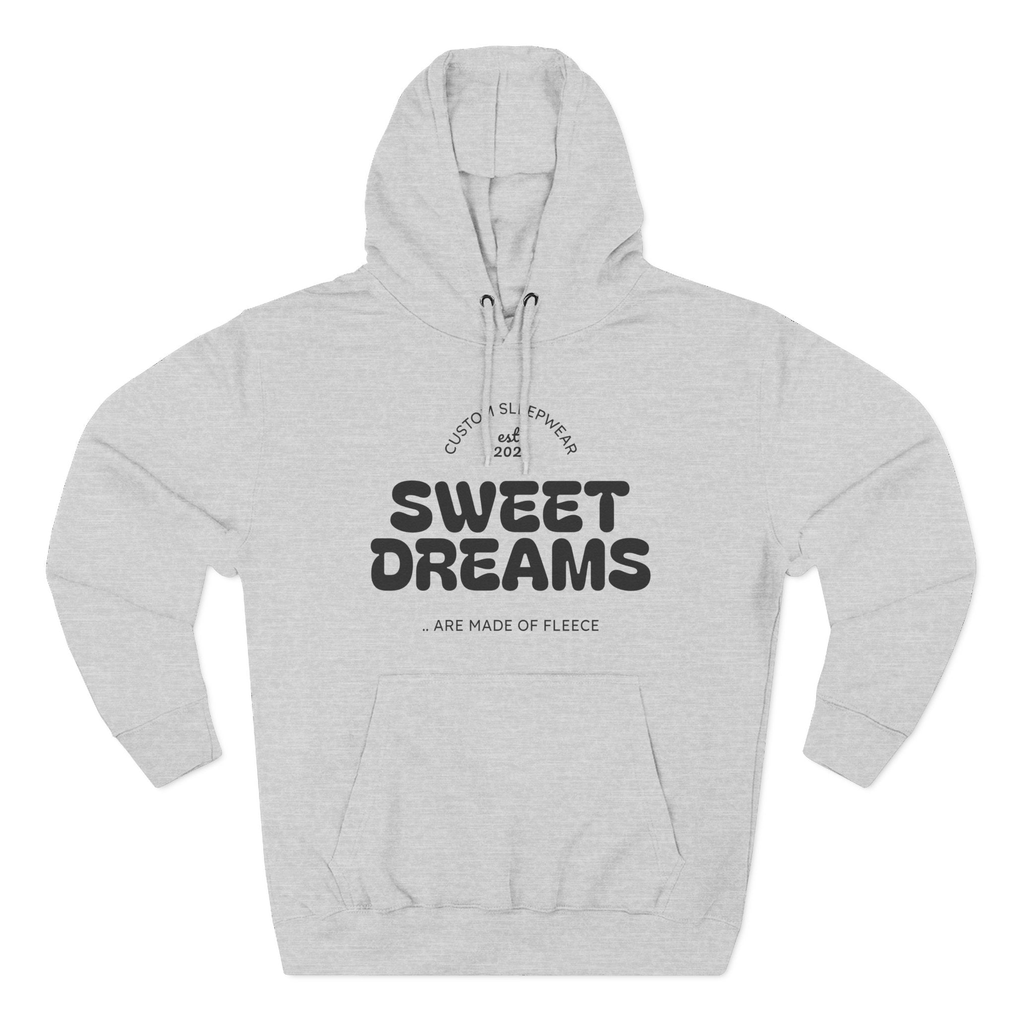 Sweet Dreams Hoodie — Cozy Fleece Pullover with Retro Script