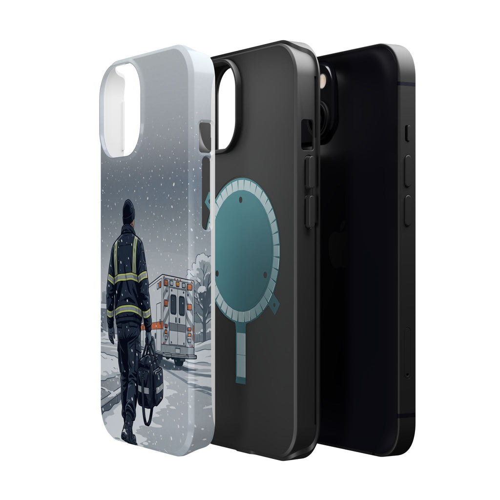 Bold Paramedic/EMT Portrait Phone Case — Magnetic Wireless Charging Cover