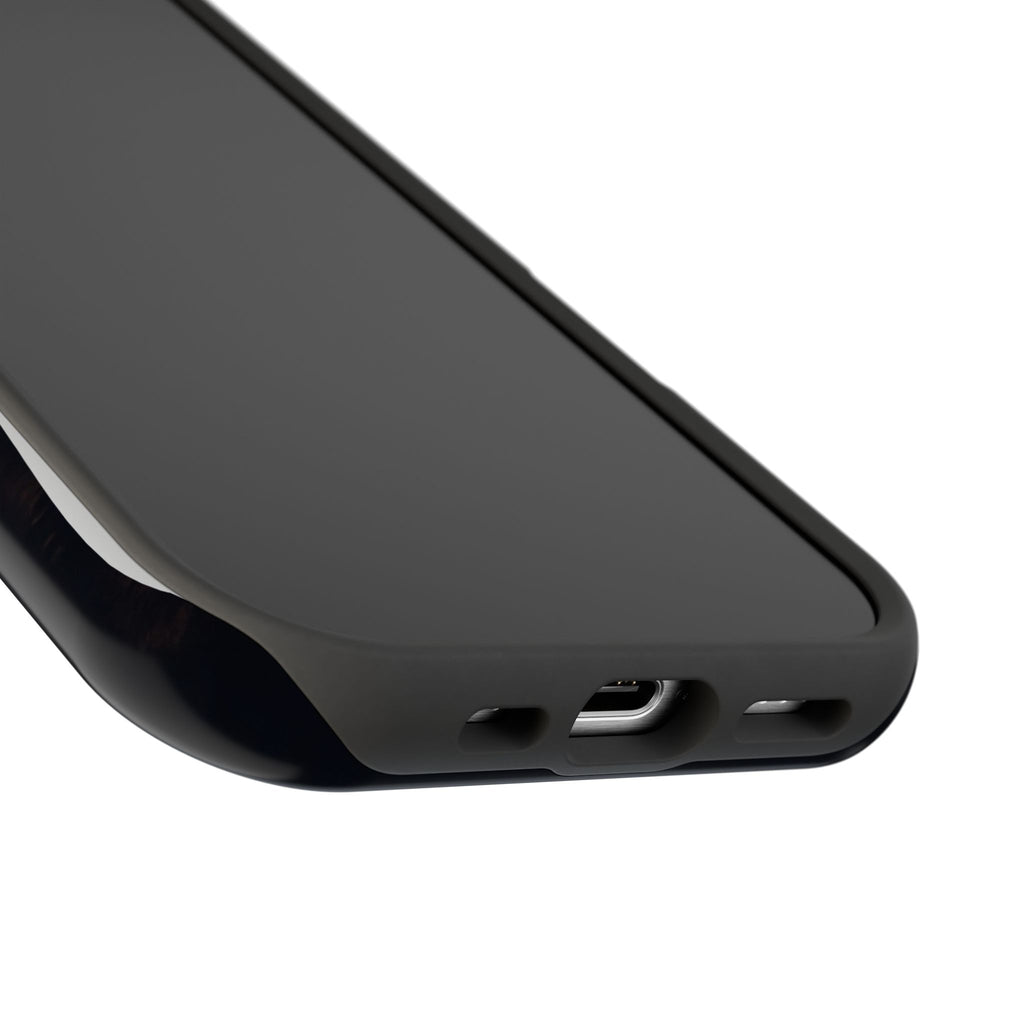 Sunset Paw Print Phone Case — Impact-Resistant Wireless Charging Cover