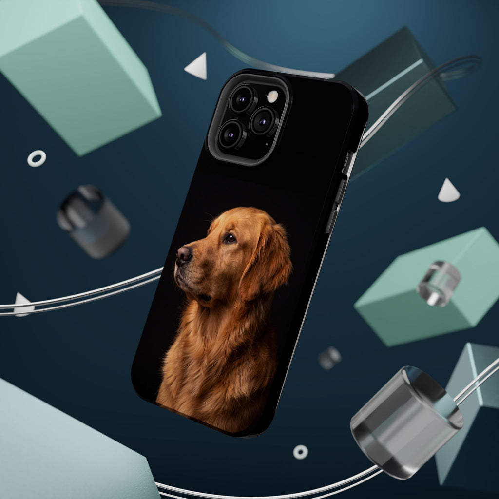 Golden Retriever Portrait Phone Case — Impact-Resistant Wireless Charging Cover