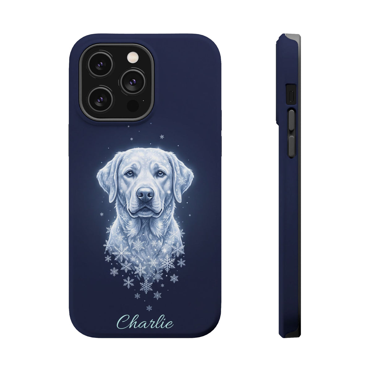 Personalized Winter Snowflake Labrador Phone Case — Tough Magnetic Case with Wireless Charging