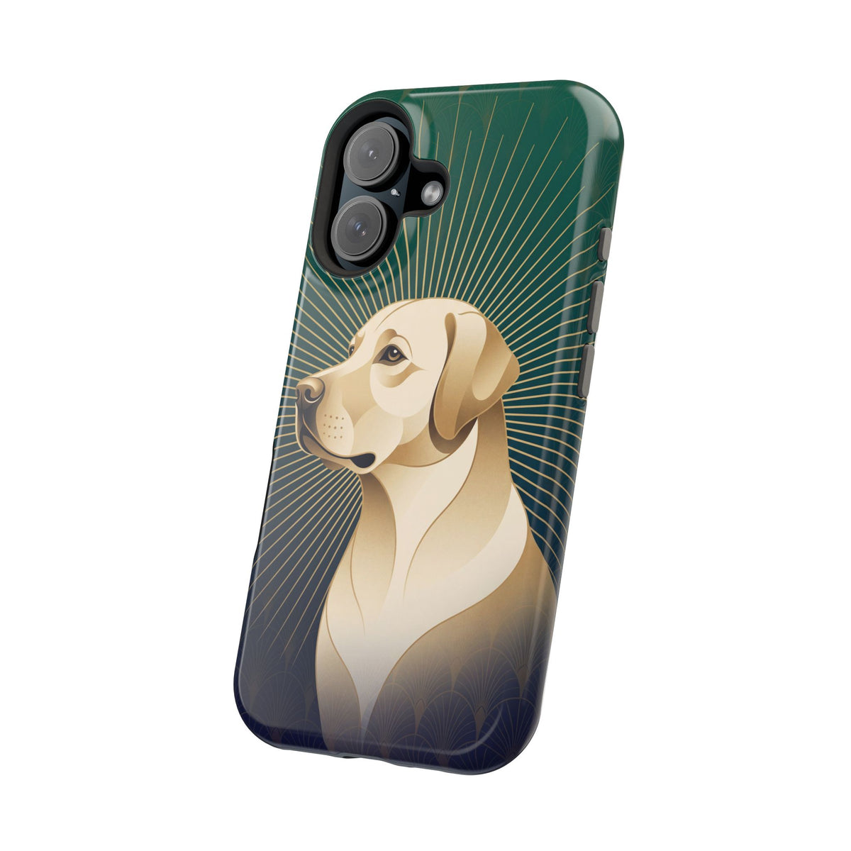 Art Deco Labrador Phone Case — Tough Magnetic Case with Wireless Charging