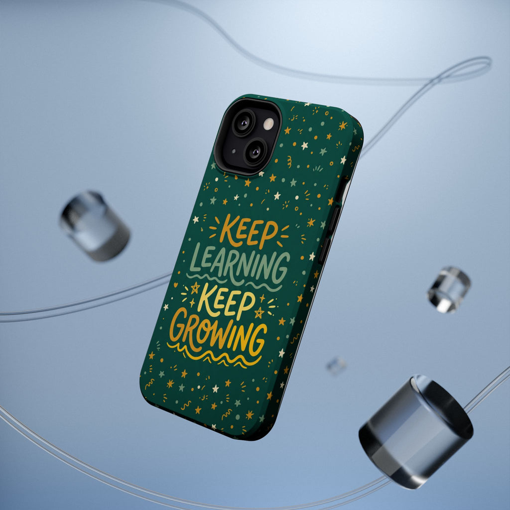 Keep Learning Keep Growing Teacher Phone Case — Wireless Charging Cover