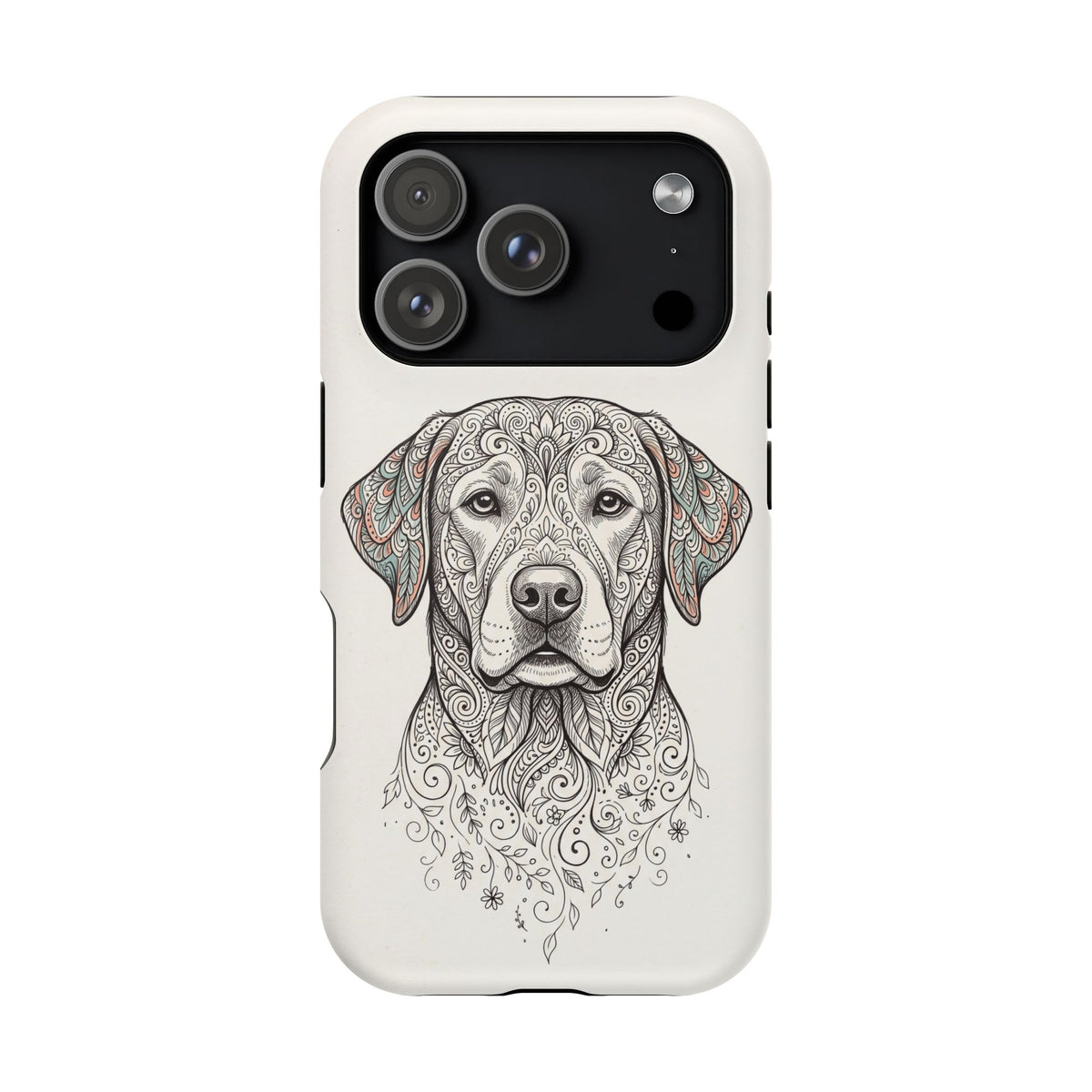Mandala Labrador Phone Case — Tough Magnetic Case with Wireless Charging
