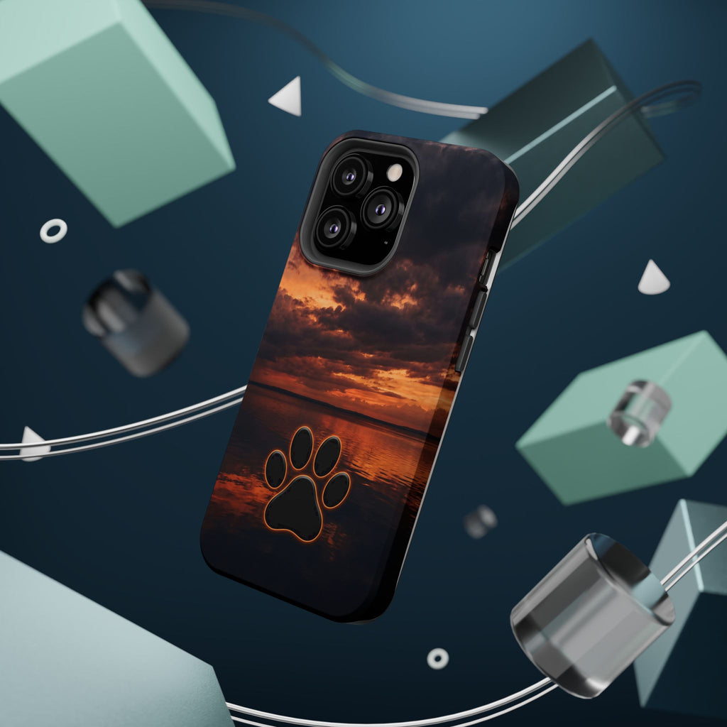 Paw Sunset Magnetic Impact-Resistant Phone Case for iPhone and Samsung Galaxy series