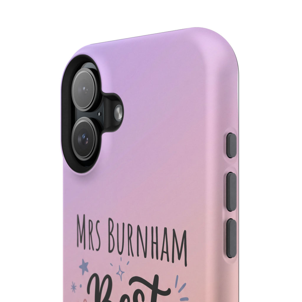 Best Teacher Ever Personalized Phone Case — Wireless Charging Cover
