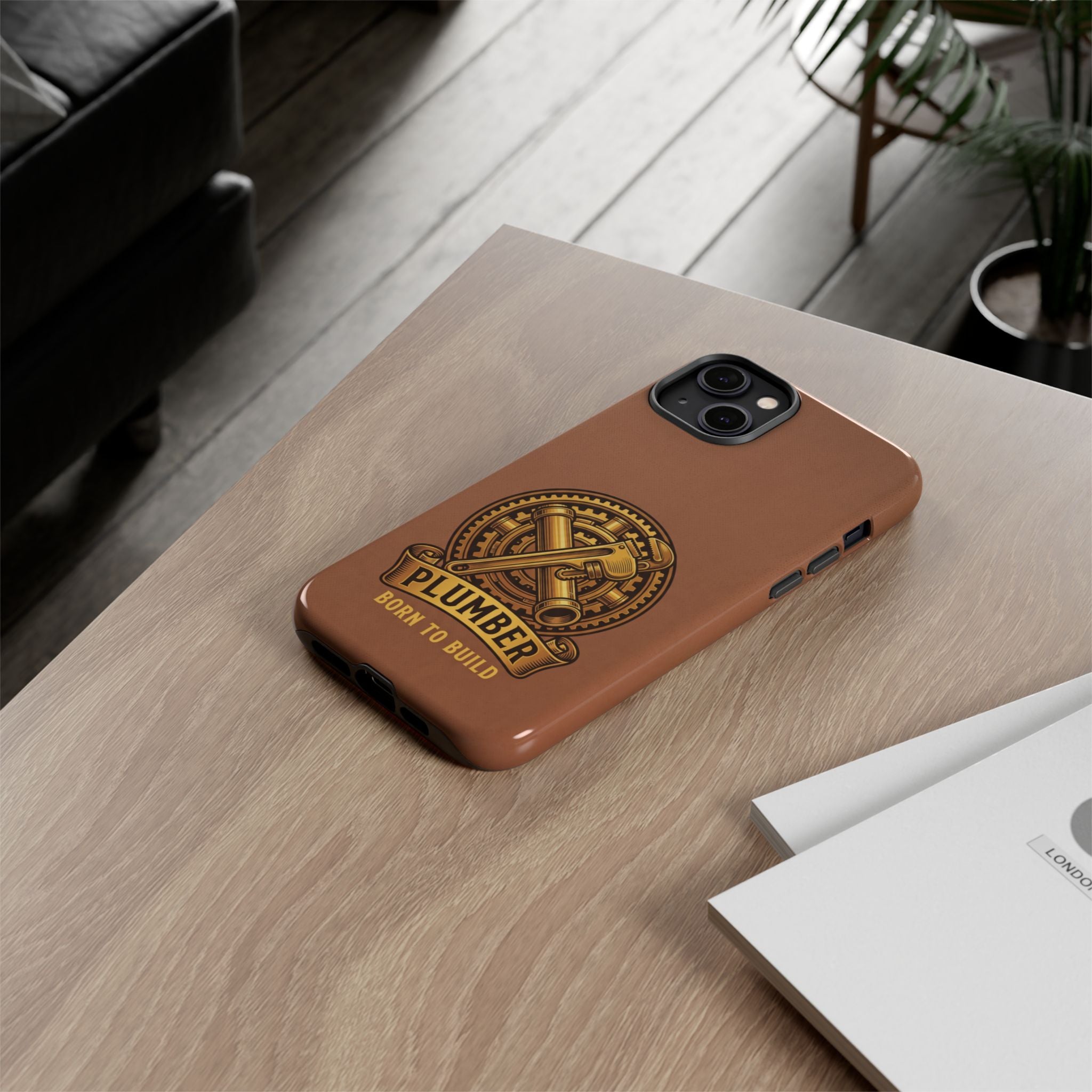Plumber Born to Build Leather Phone Case - Samsung & iPhone Series