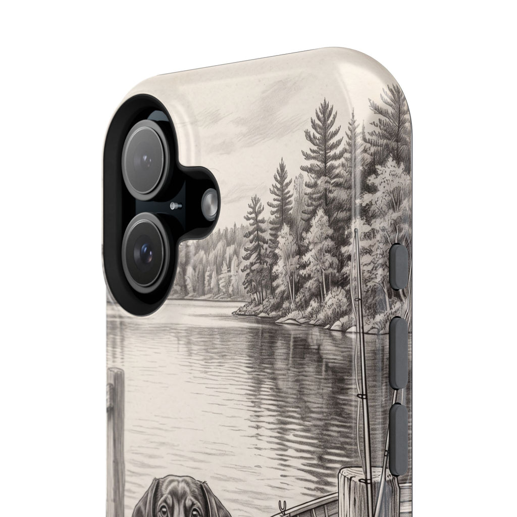 Personalized Dachshund Sunset Beach Phone Case — Wireless Charging Cover