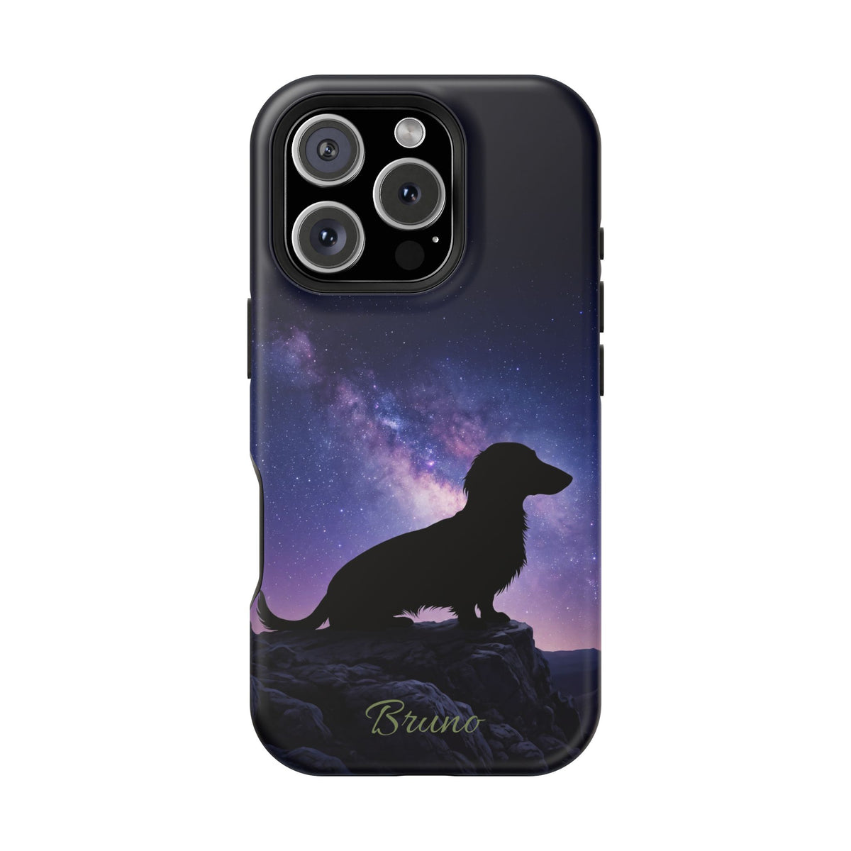 Personalized Dachshund Starry Night Phone Case — Wireless Charging Cover