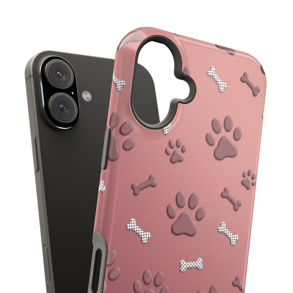 Paws & Bones Phone Case — Impact-Resistant Wireless Charging Cover