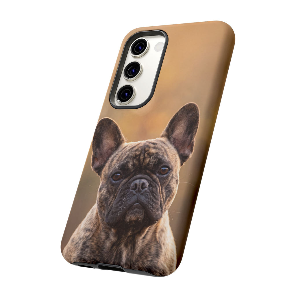 French Bulldog Portrait Phone Case | Realistic Brindle Frenchie Photo Case | iPhone & Samsung