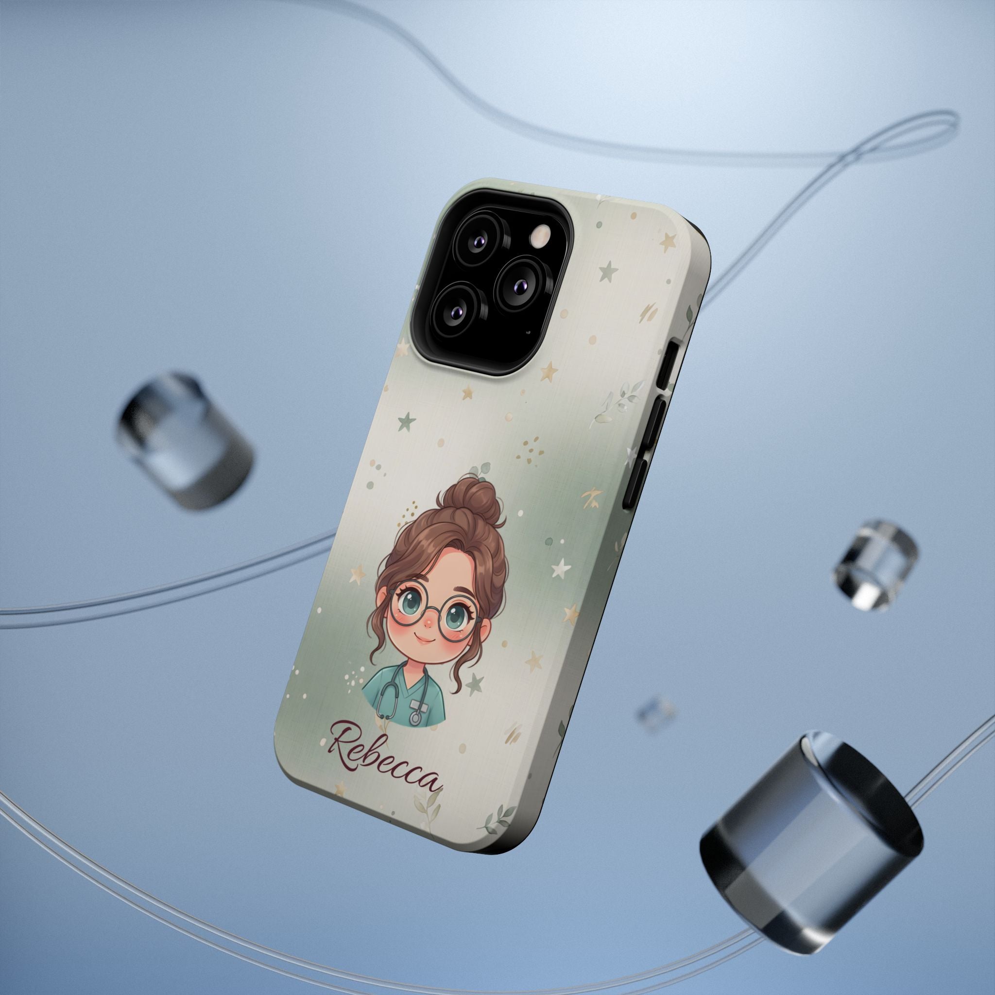 Personalized Starry Nurse Phone Case — Wireless Charging Cover