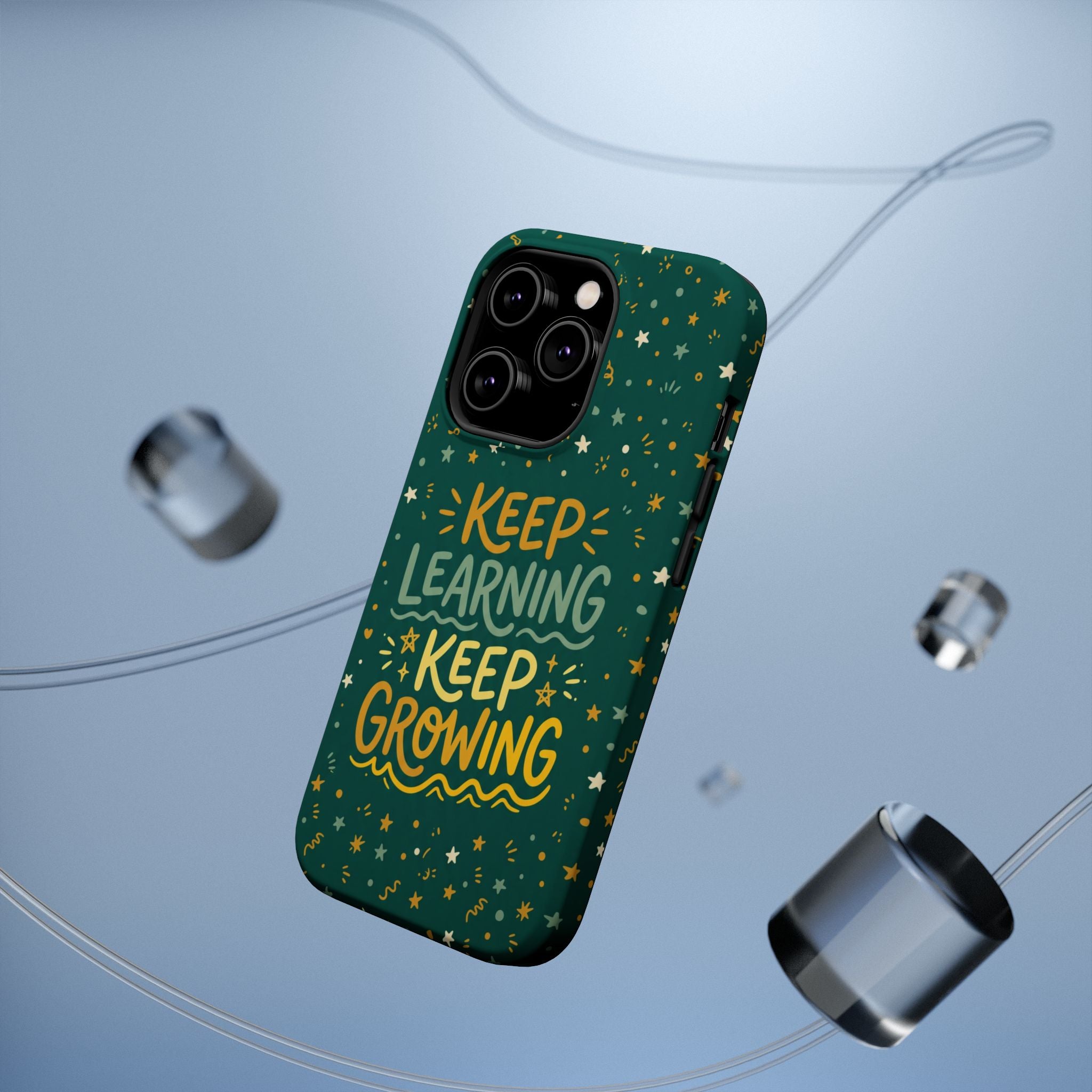 Keep Learning Keep Growing Teacher Phone Case — Wireless Charging Cover