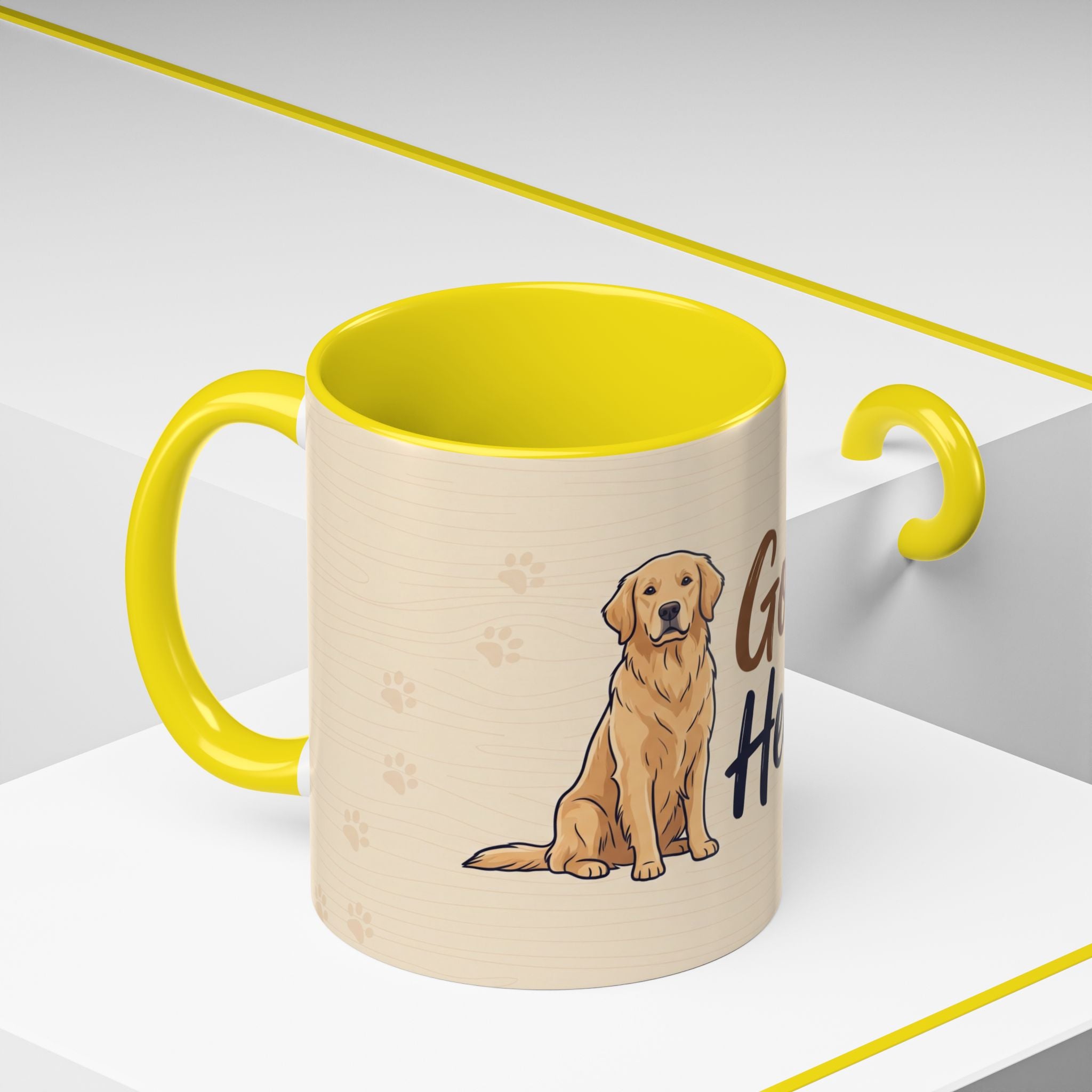 Golden Hearted Mug | Golden Retriever Lover Gift | Cute Dog Coffee Mug