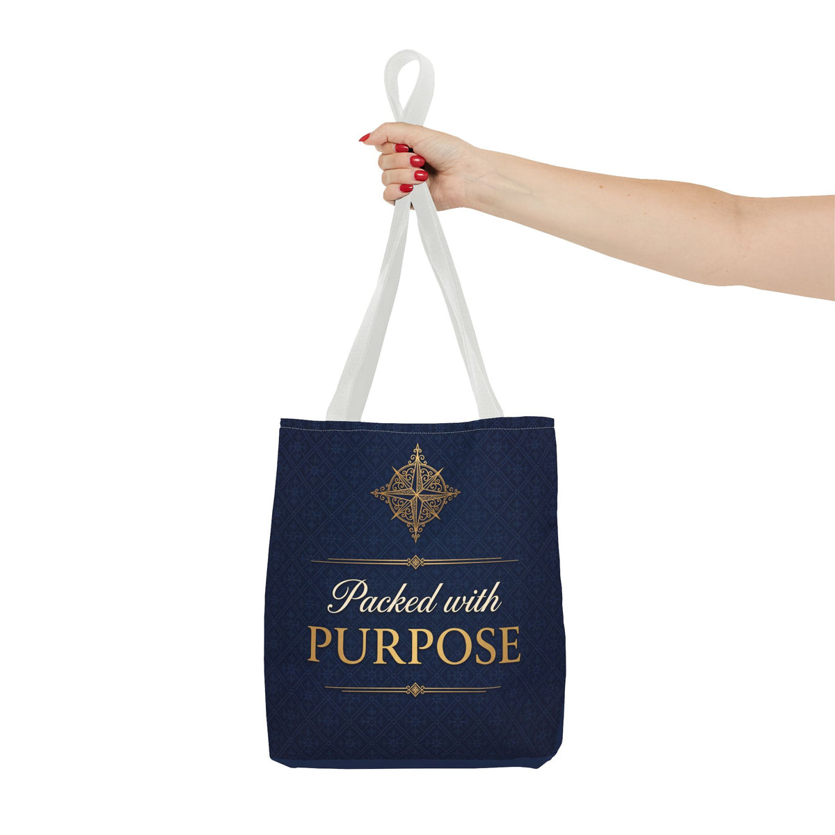 Packed with Purpose Tote | Inspirational Nurse Gift Tote Bag | Healthcare Worker Appreciation Gift | Premium Polyester Carry-All