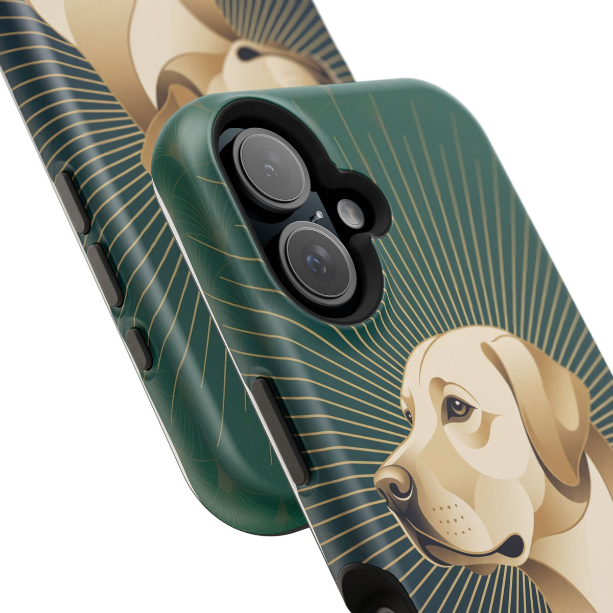 Art Deco Labrador Phone Case — Tough Magnetic Case with Wireless Charging