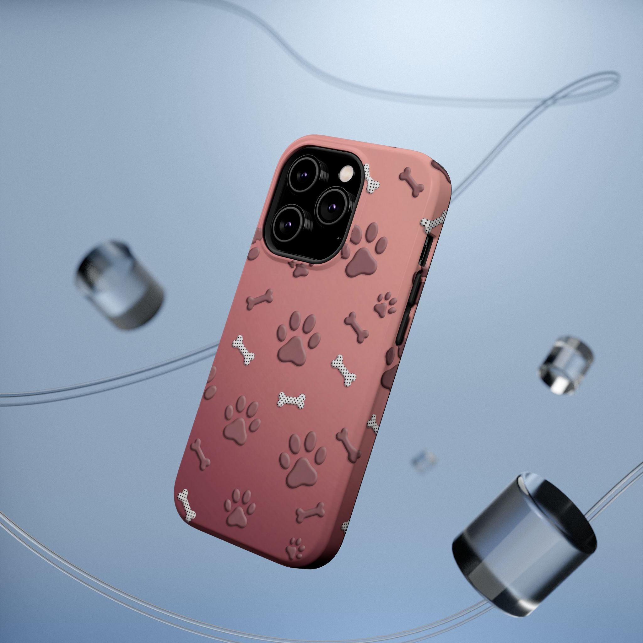 Paws & Bones Phone Case — Impact-Resistant Wireless Charging Cover