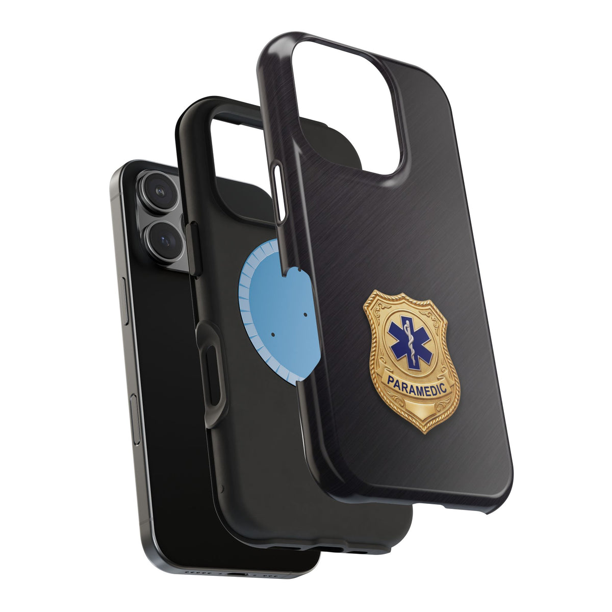 Gold Paramedic Badge Phone Case — Magnetic Wireless Charging Cover