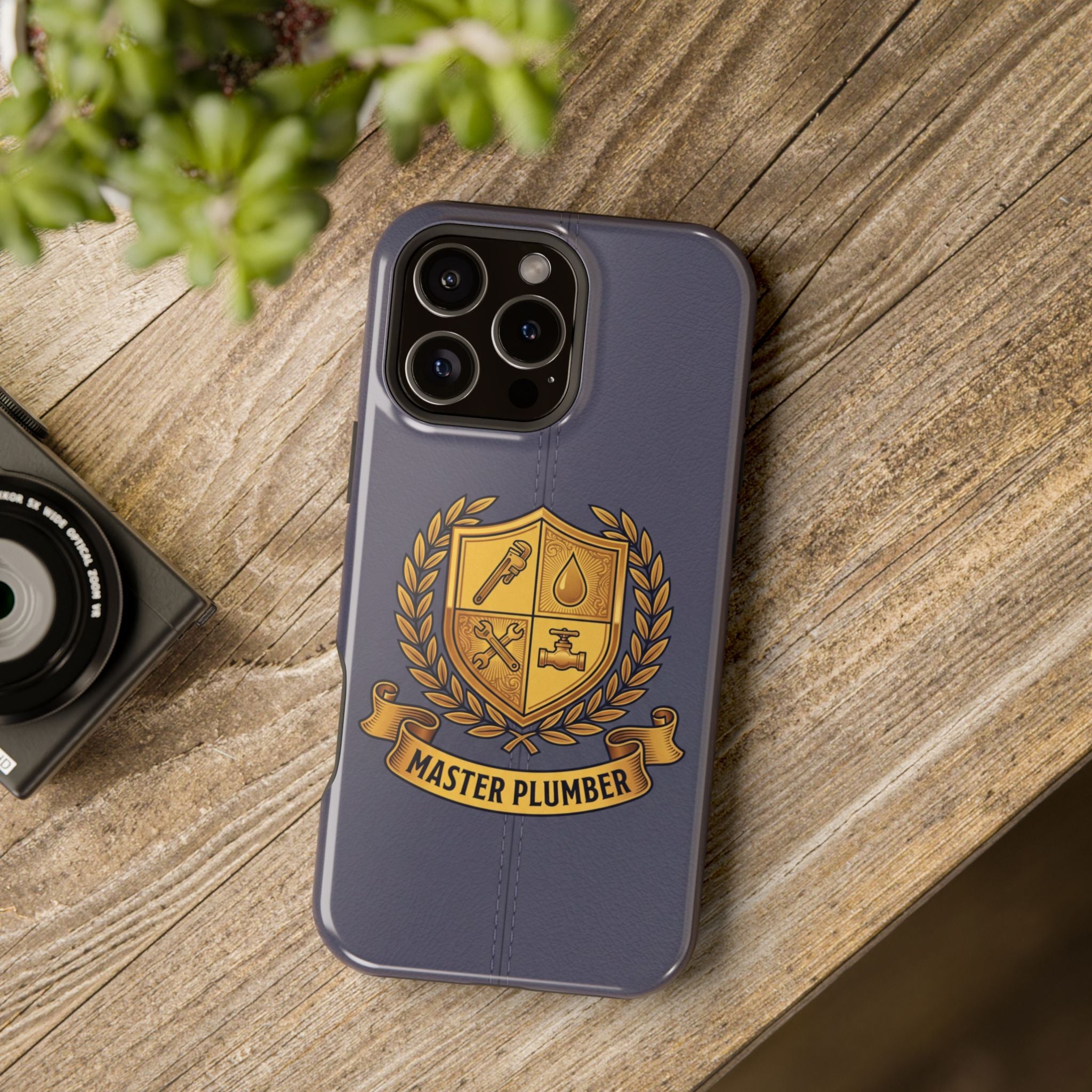 Master Plumber Crest Phone Case — Heraldic Shield Wireless Charging Cover