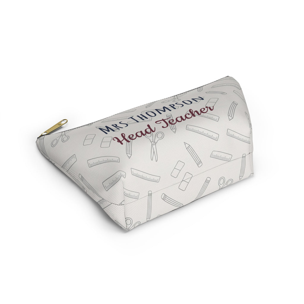 Personalized Teacher Gift Pouch – Custom Name Makeup Bag for Teachers