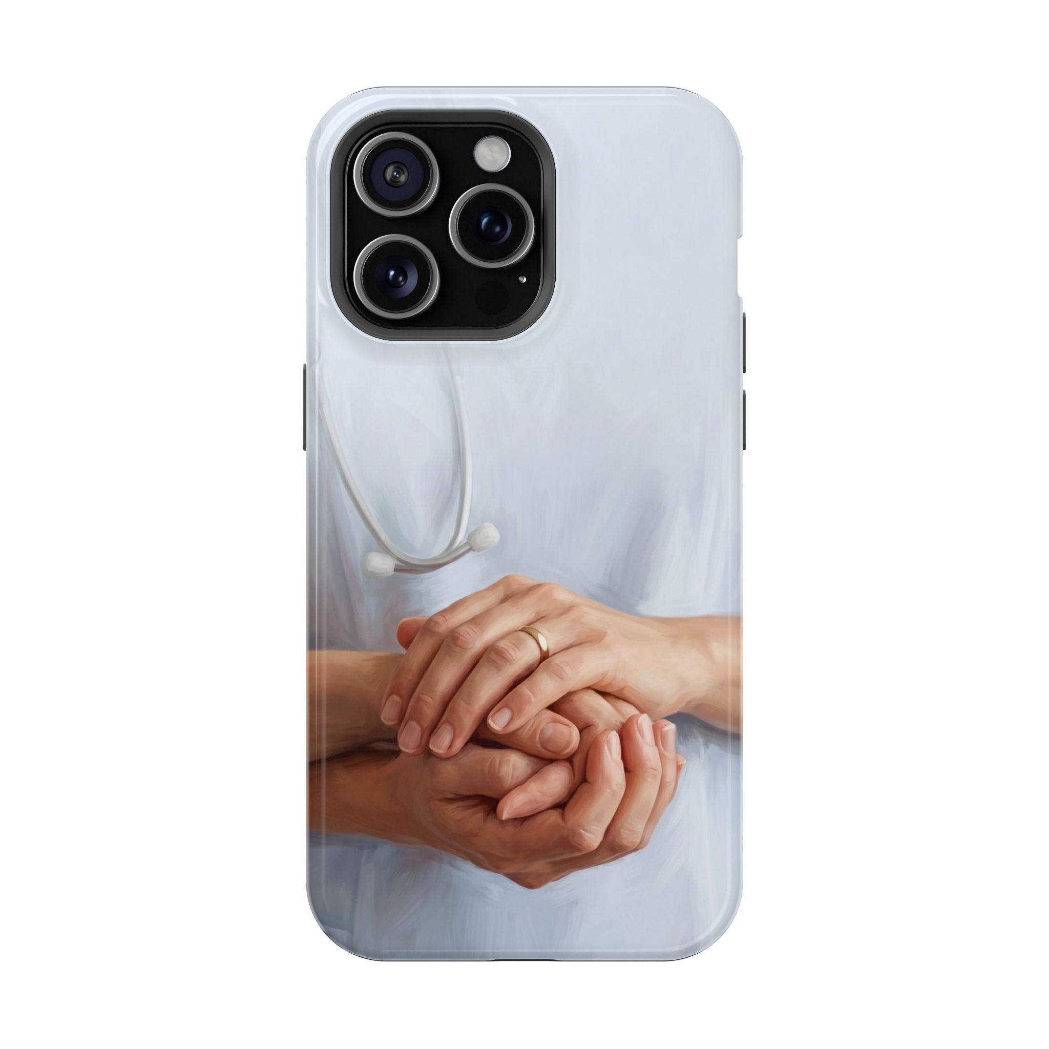 Impact-Resistant Phone Case — Caring Hands Wireless Charging Cover