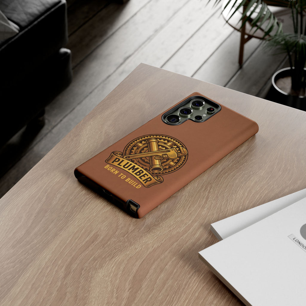 Plumber Born to Build Leather Phone Case - Samsung & iPhone Series