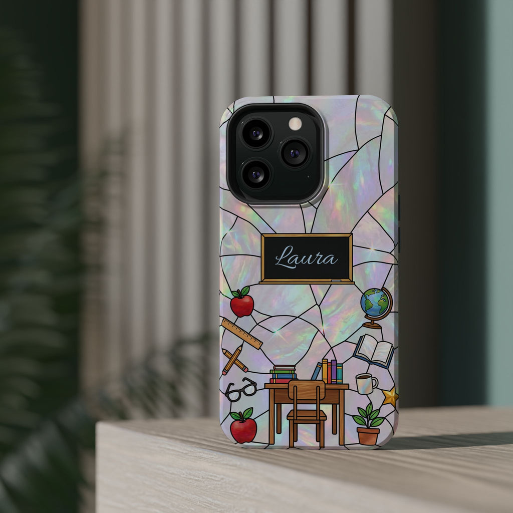 Personalized Teacher Phone Case — Impact-Resistant Wireless Charging Cover