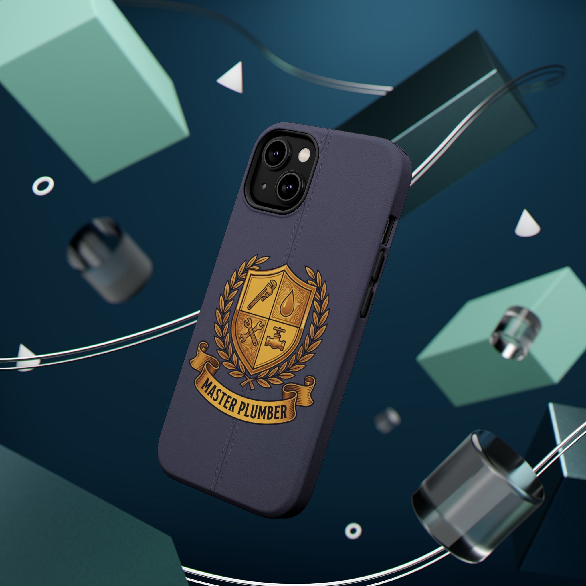 Master Plumber Crest Phone Case — Heraldic Shield Wireless Charging Cover