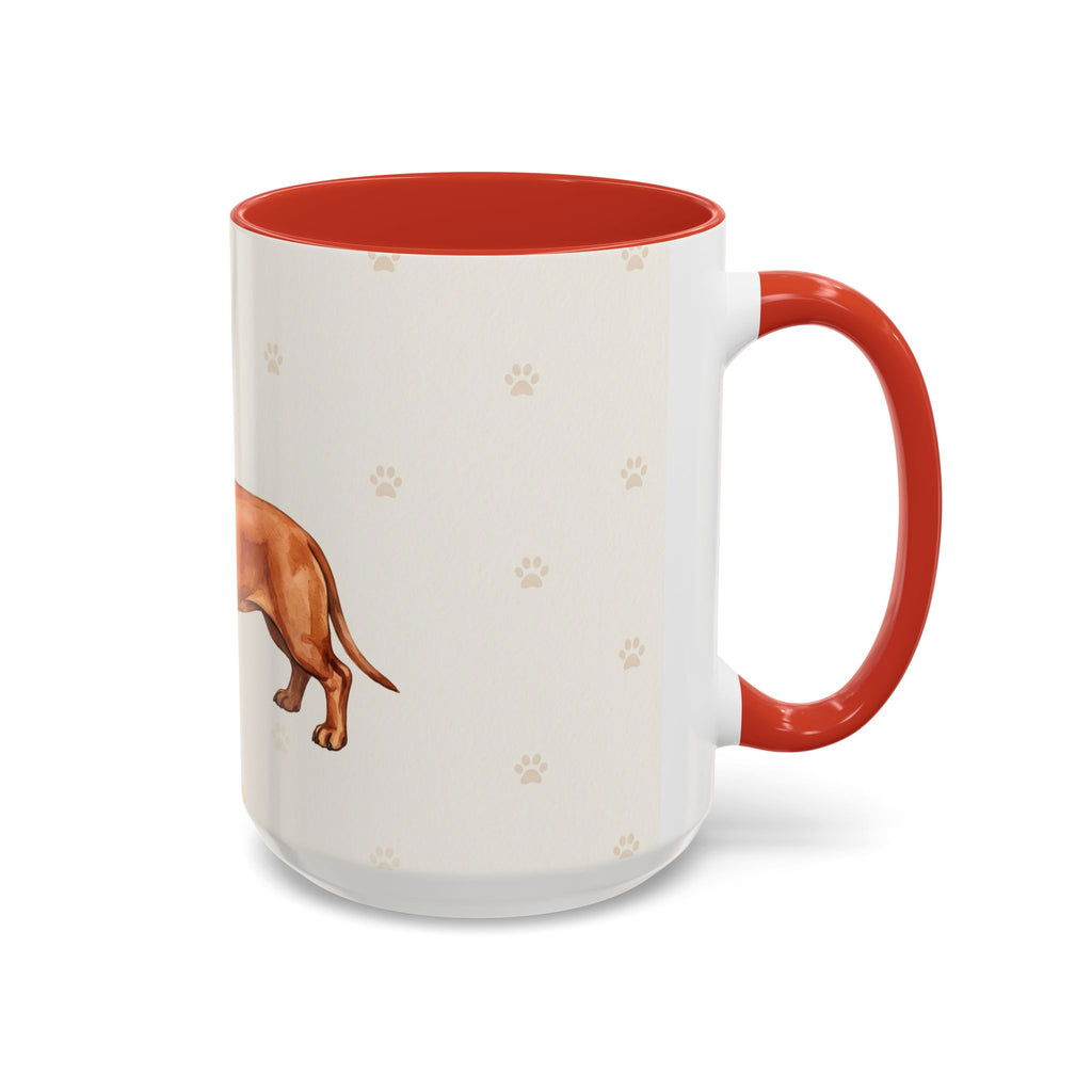 Dachshund Lover Mug – Wiener Dog with Scarf, Cute Watercolor Dachshund Gift Mug