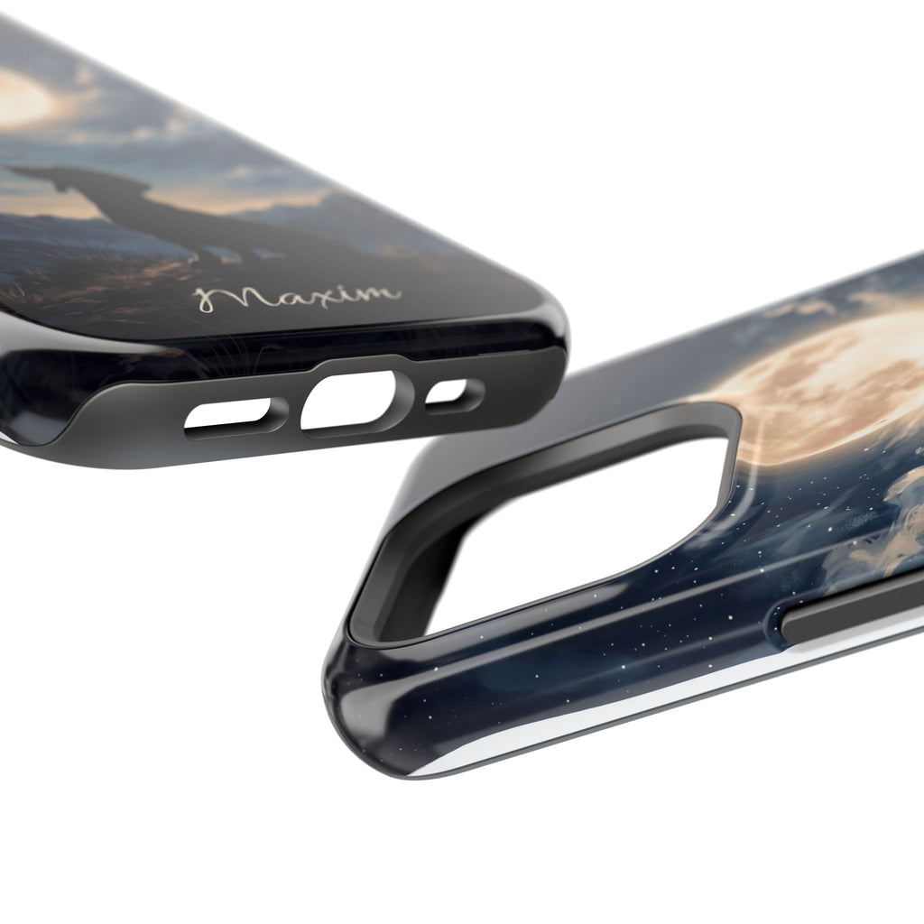 Personalized Dachshund Moonlight Phone Case — Wireless Charging Cover