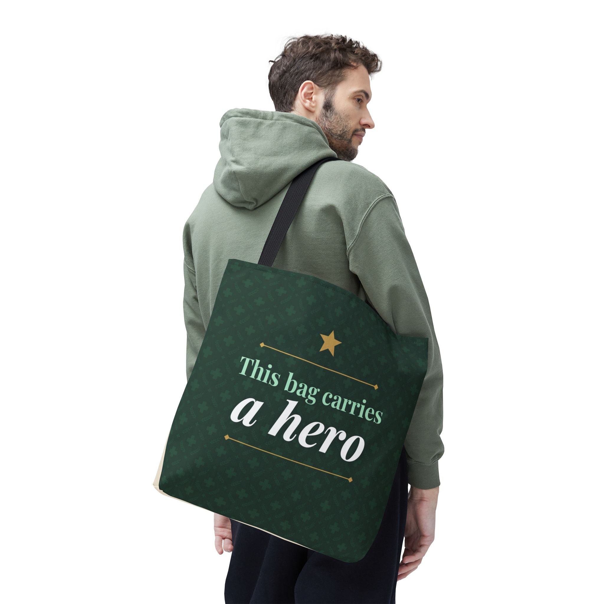 This Bag Carries a Hero Tote | Nurse Gift Tote Bag | Essential Worker Appreciation Gift | Premium Polyester Carry-All
