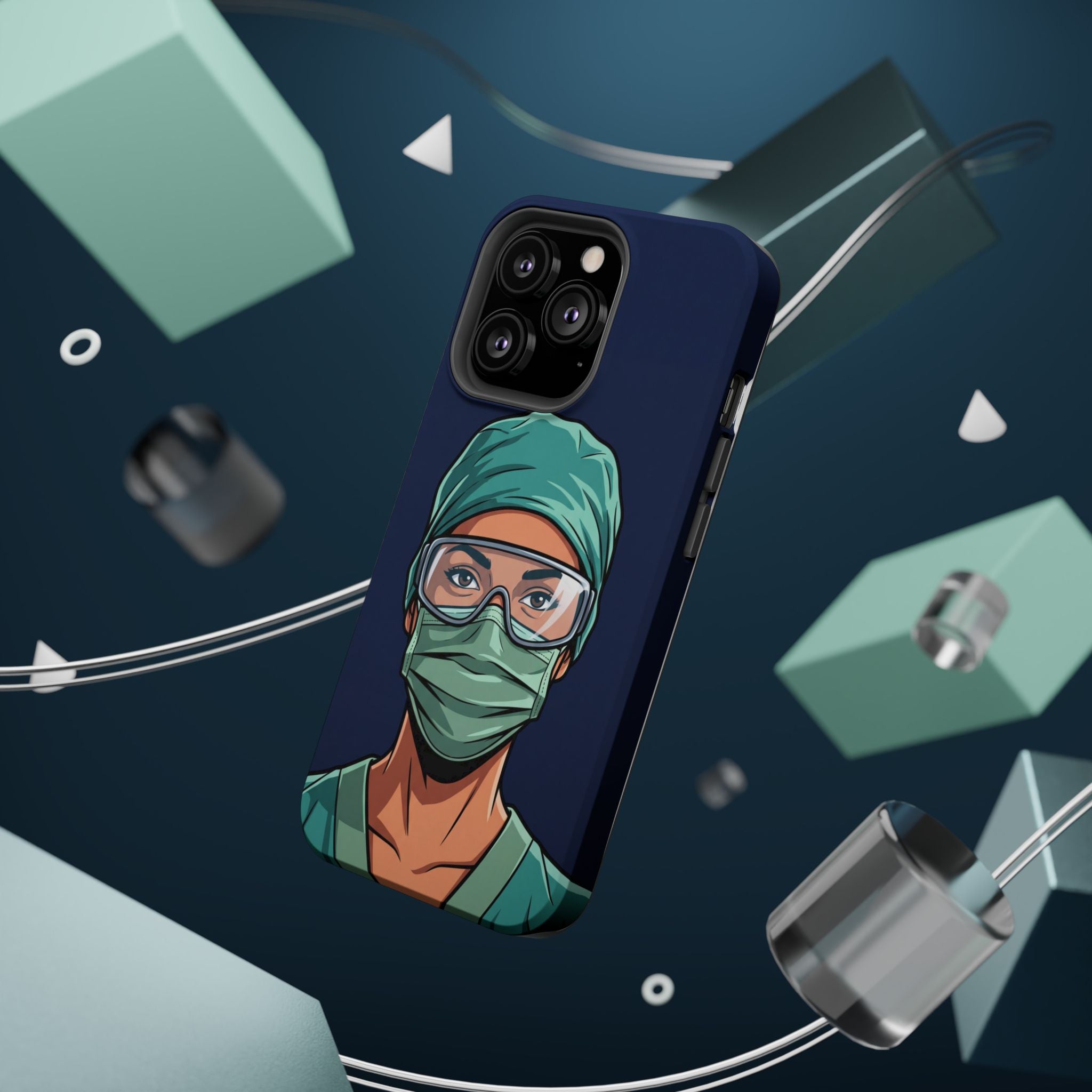 Bold Nurse Portrait Phone Case — Magnetic Wireless Charging Cover