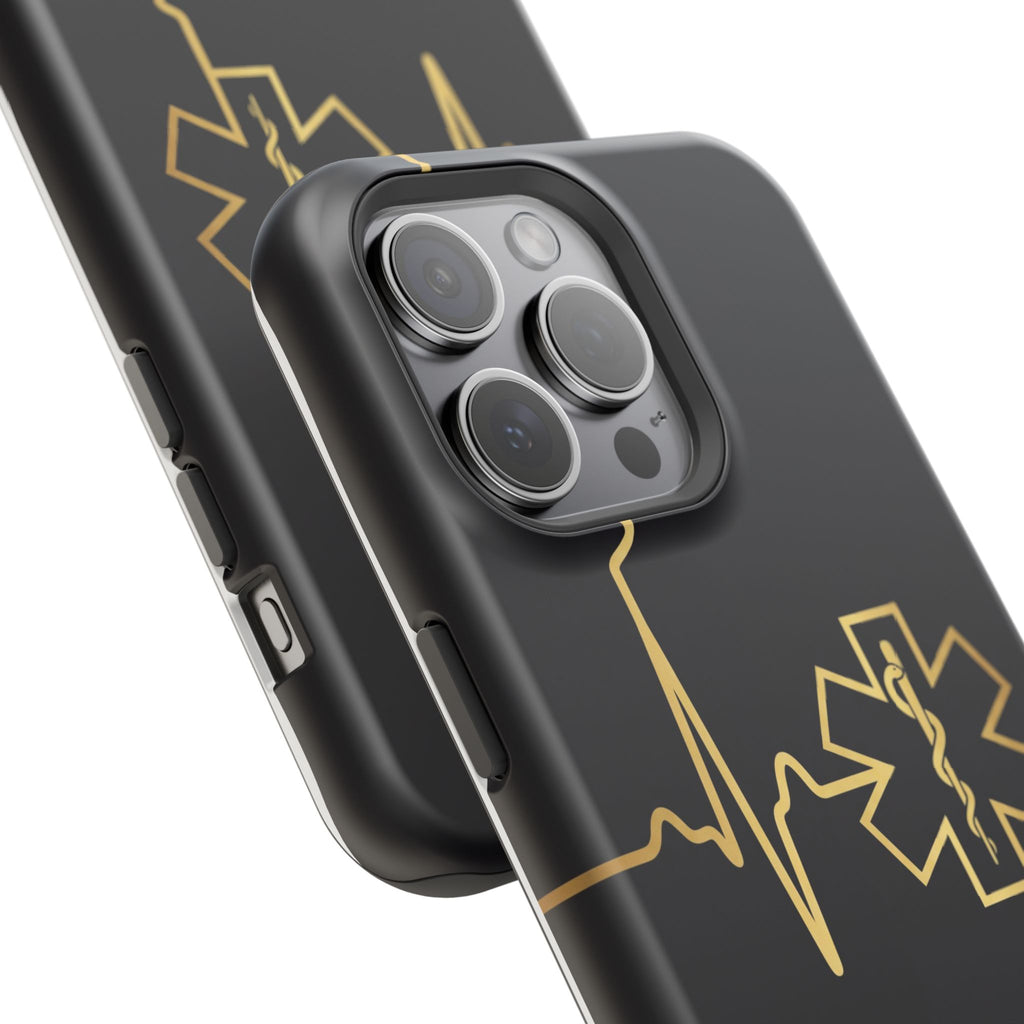 Paramedic/EMT Heartbeat Line Phone Case — Magnetic Wireless Charging Cover