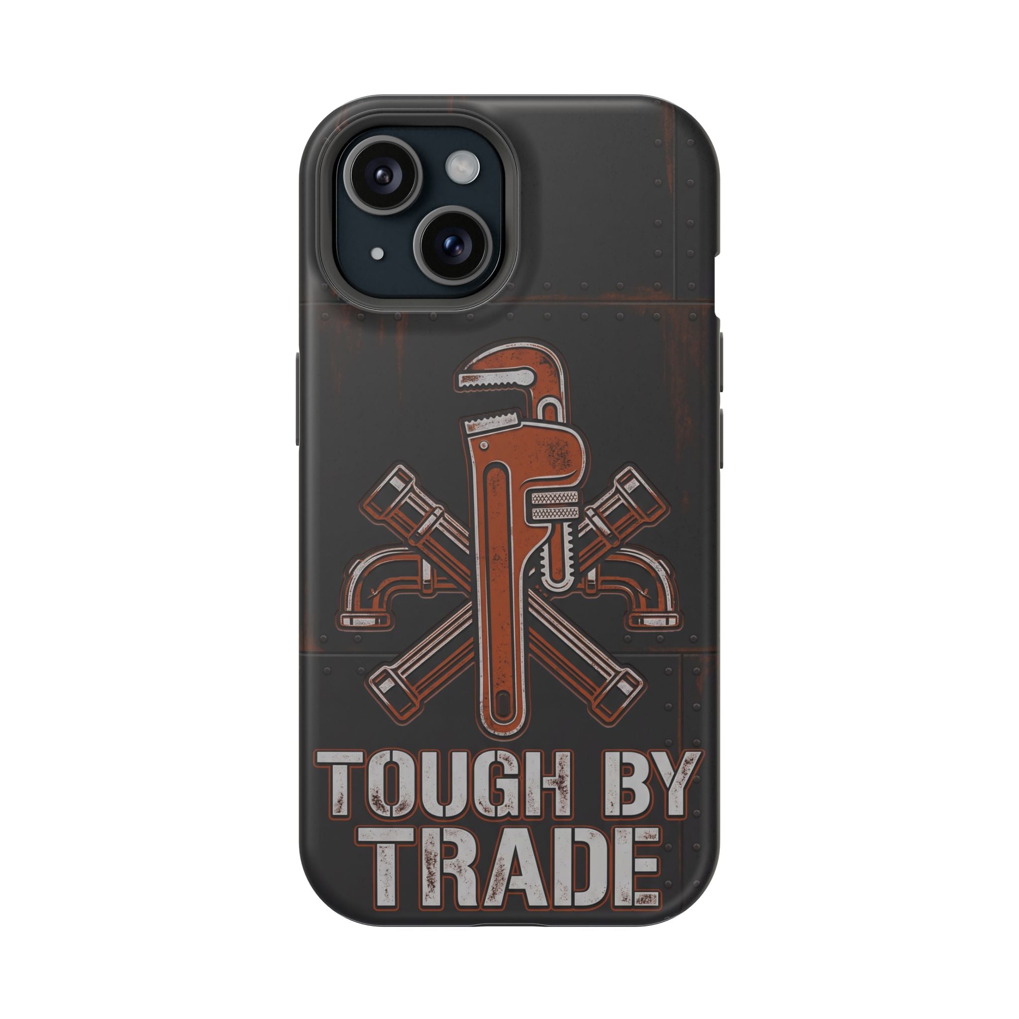 Tough By Trade Phone Case — Crossed Wrenches Wireless Charging Cover
