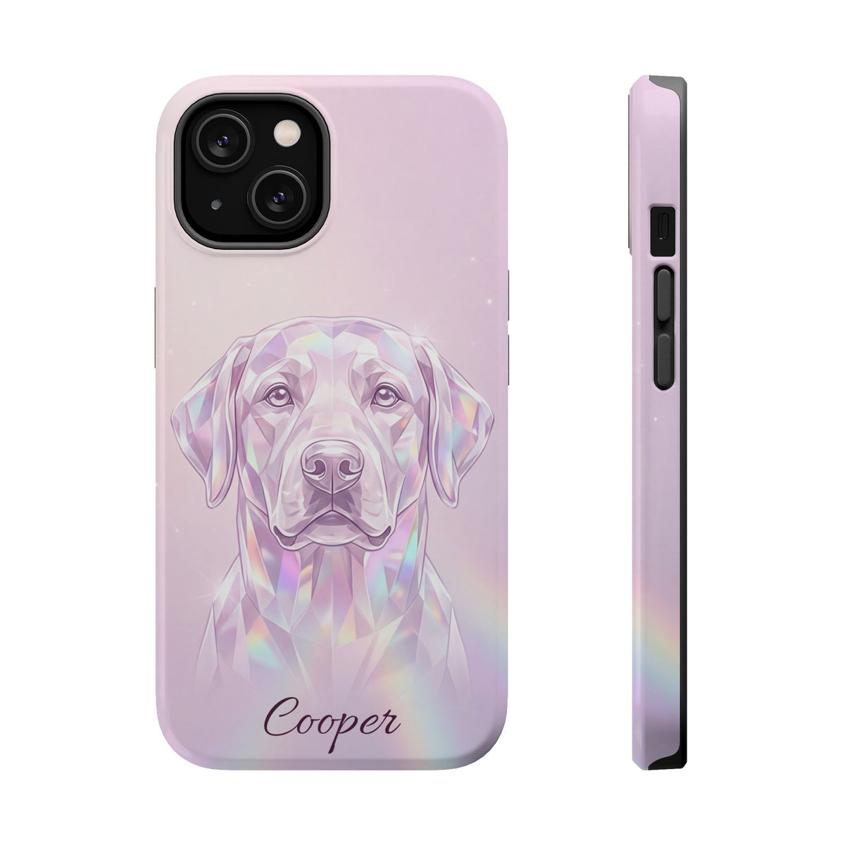 Personalized Crystal Prism Labrador Phone Case — Tough Magnetic Case with Wireless Charging