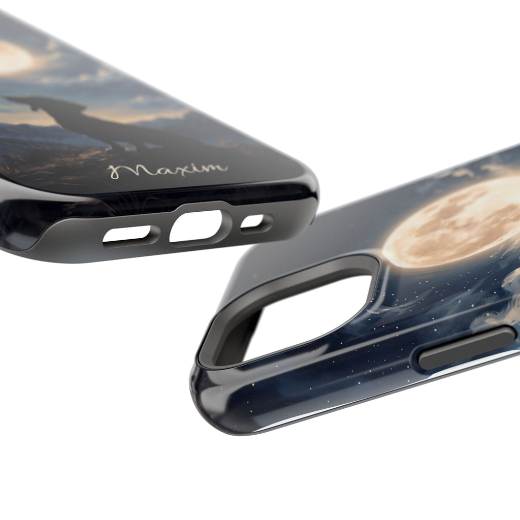 Personalized Dachshund Moonlight Phone Case — Wireless Charging Cover