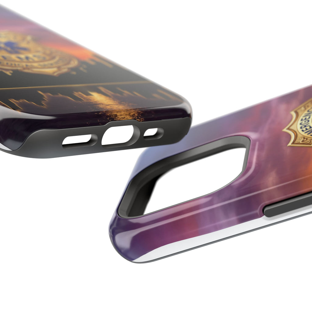 EMS Badge Sunset Skyline Phone Case — Magnetic Wireless Charging Cover