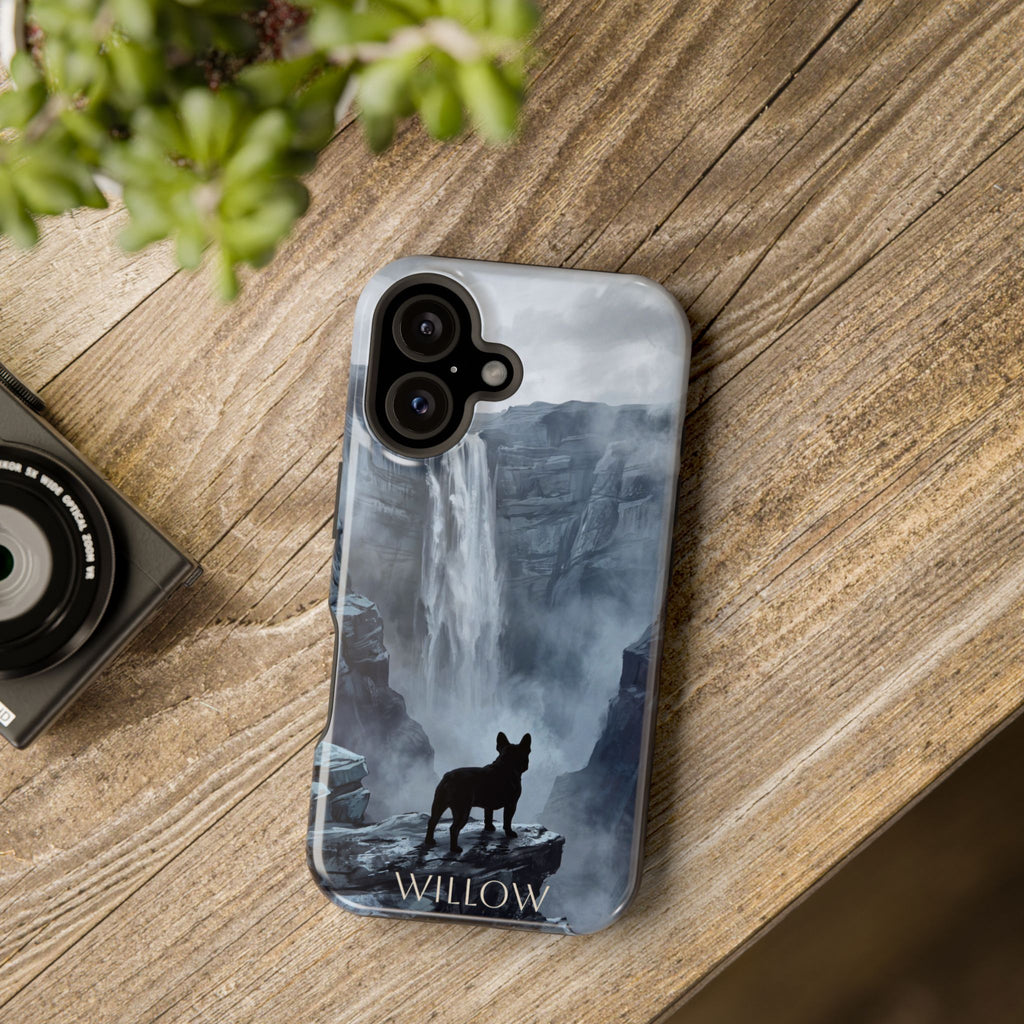 Personalized French Bulldog Misty Waterfall Phone Case — Wireless Charging Cover