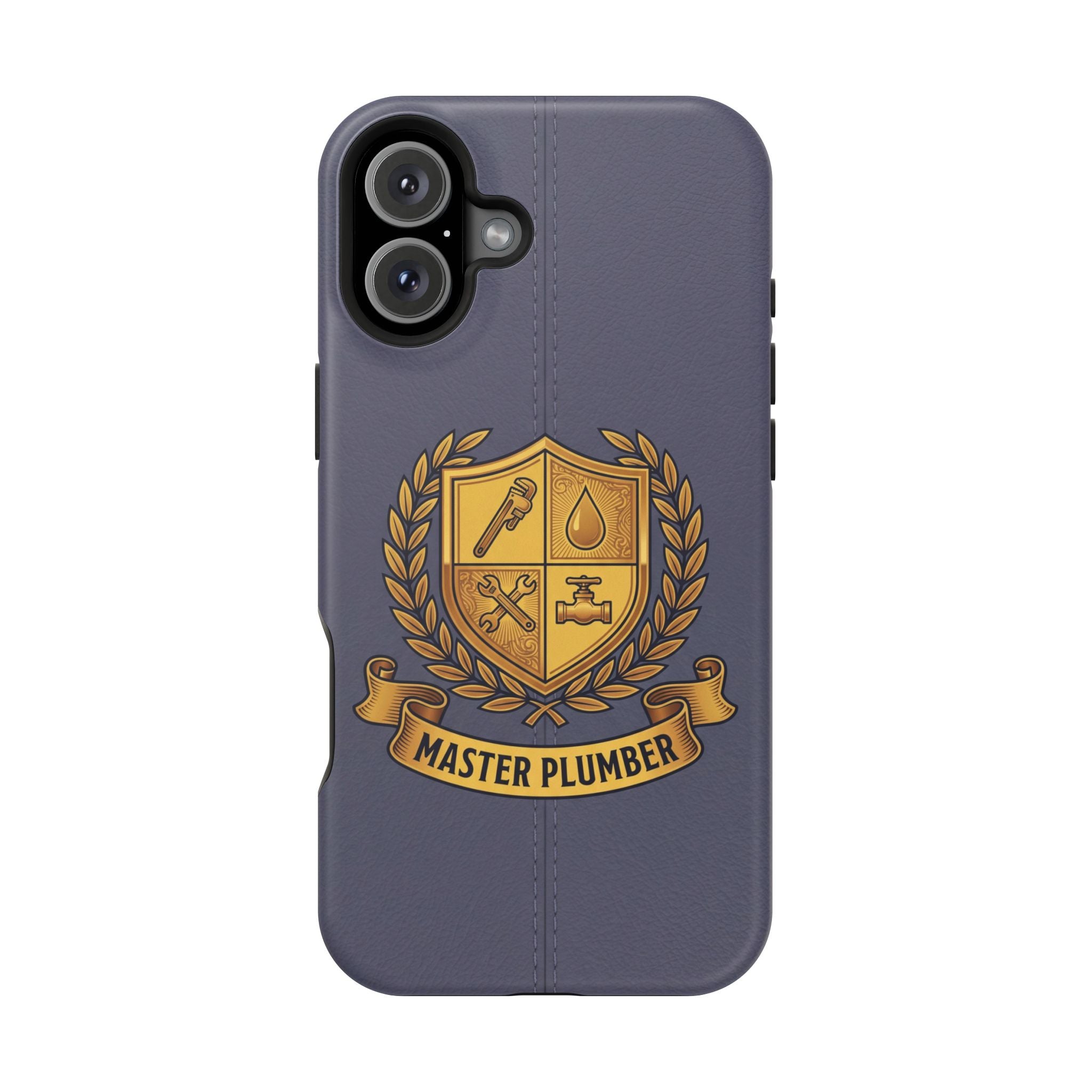 Master Plumber Crest Phone Case — Heraldic Shield Wireless Charging Cover
