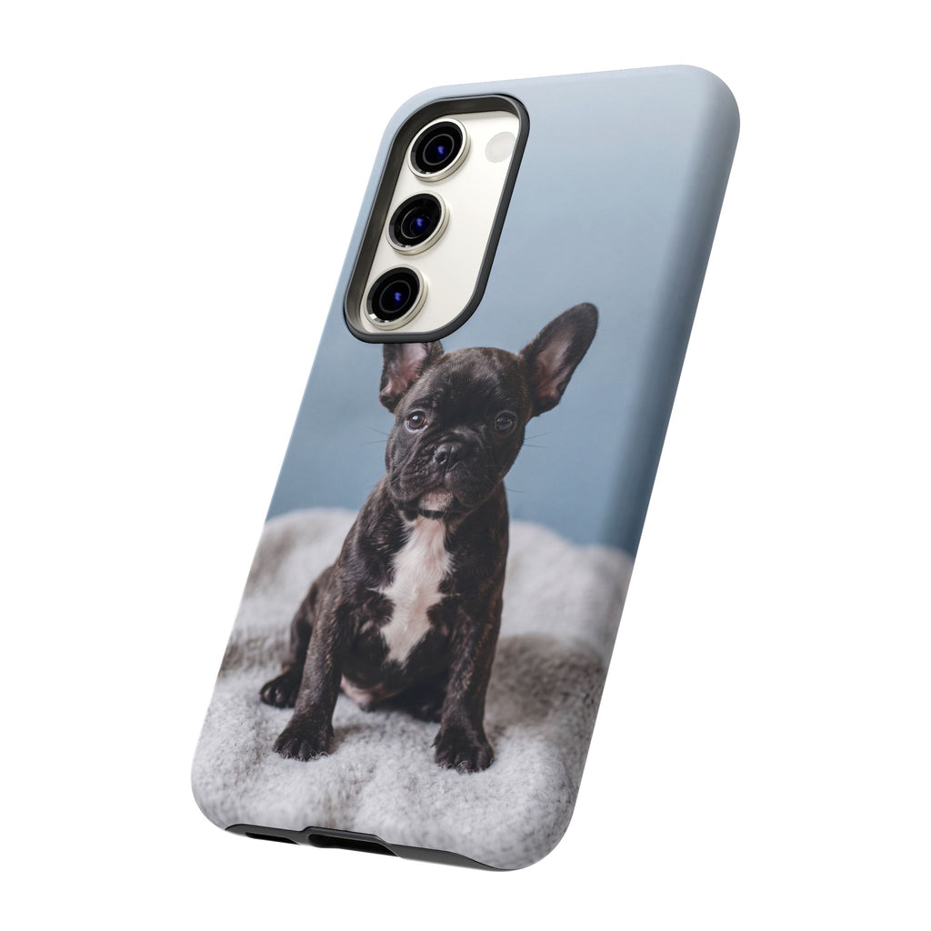 French Bulldog Puppy Phone Case | Adorable Brindle Frenchie Portrait | Samsung & iPhone
