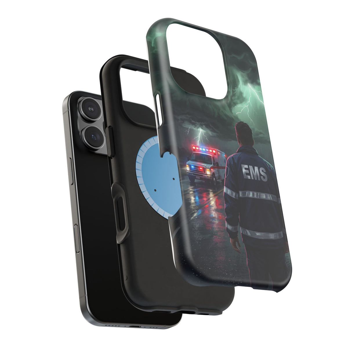EMS Green Storm City Phone Case — Magnetic Wireless Charging Cover
