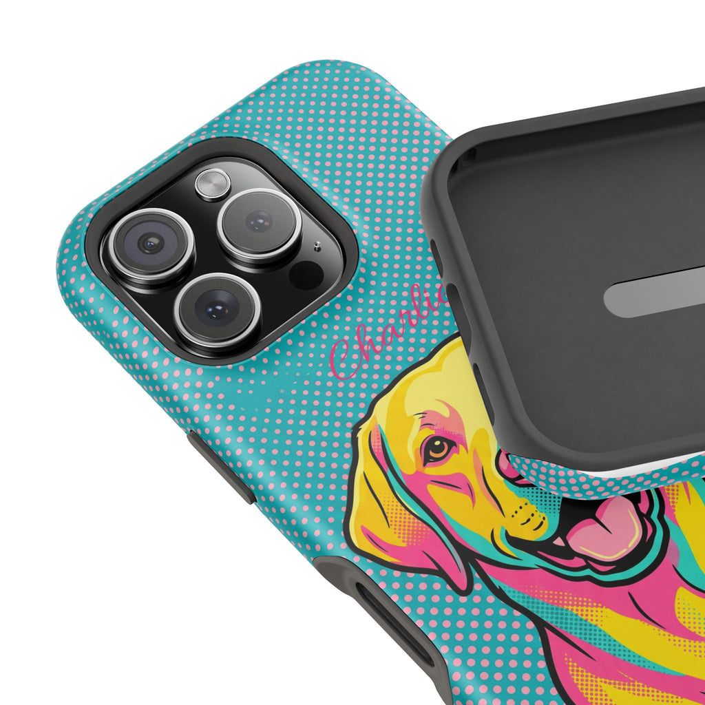 Personalized Pop Art Labrador Phone Case — Tough Magnetic Case with Wireless Charging