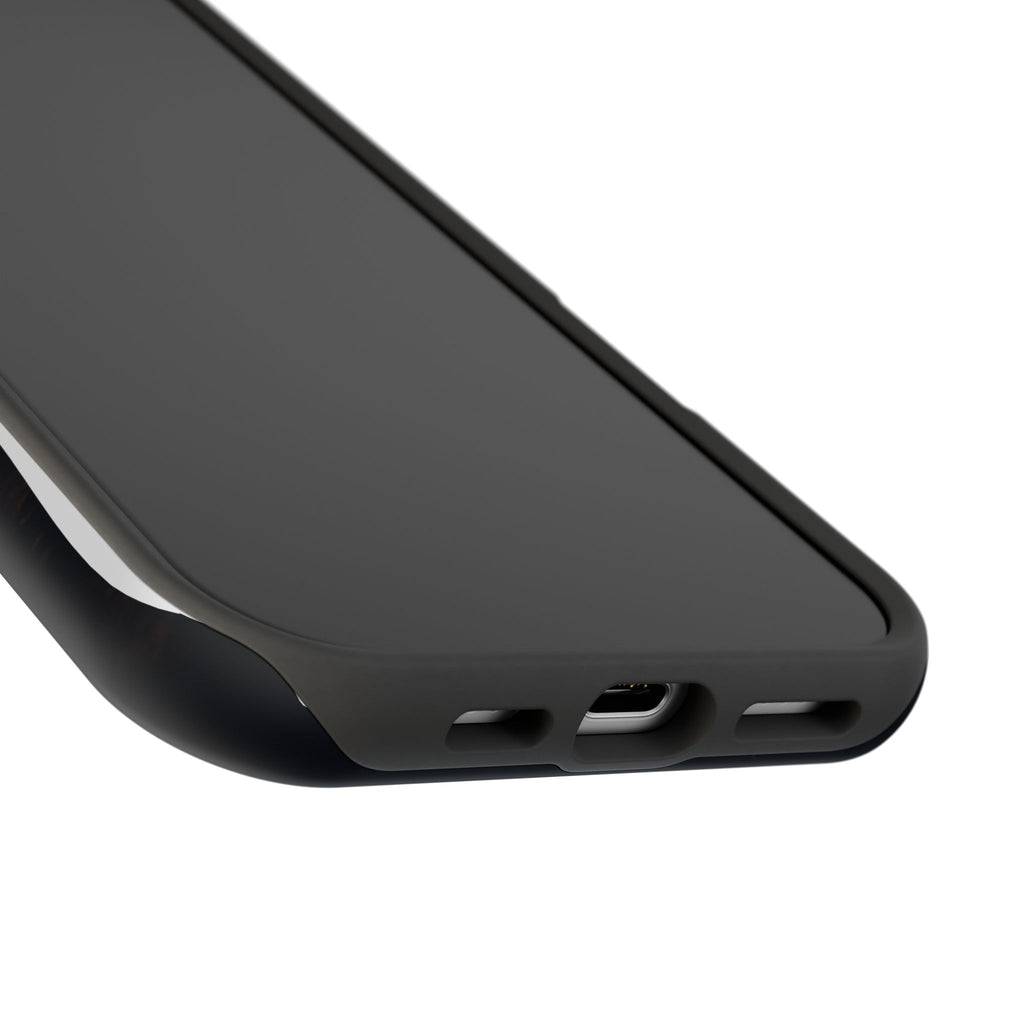 Sunset Paw Print Phone Case — Impact-Resistant Wireless Charging Cover
