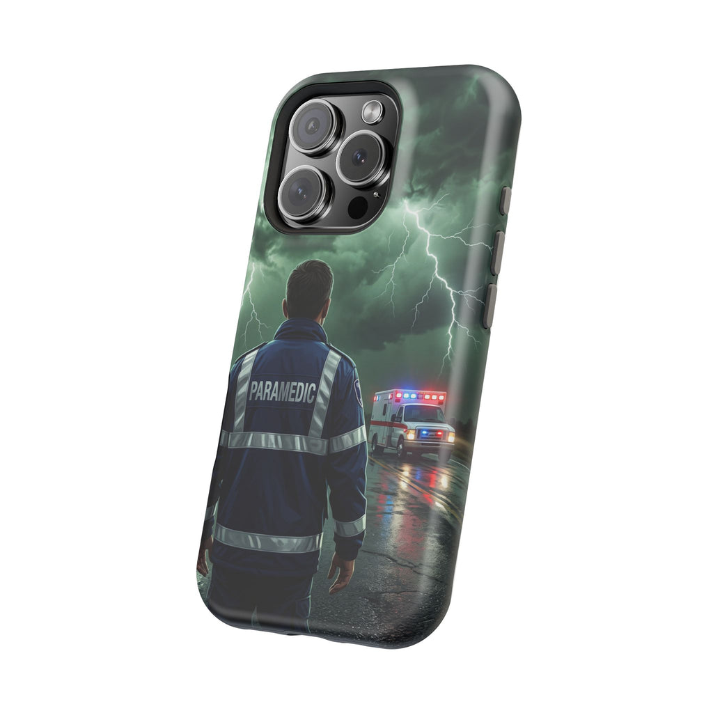 Paramedic Green Storm Phone Case — Magnetic Wireless Charging Cover