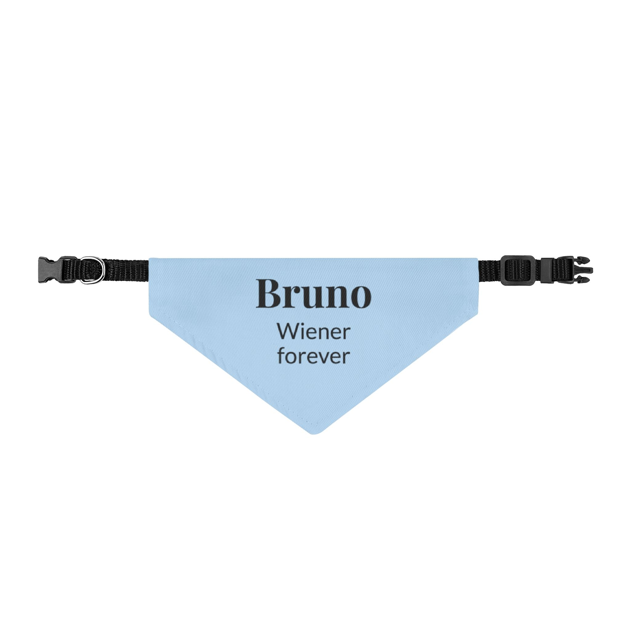 Personalized Dachshund Bandana | Custom Name Pet Bandana | Sky Blue Wiener Forever Dog Bandana