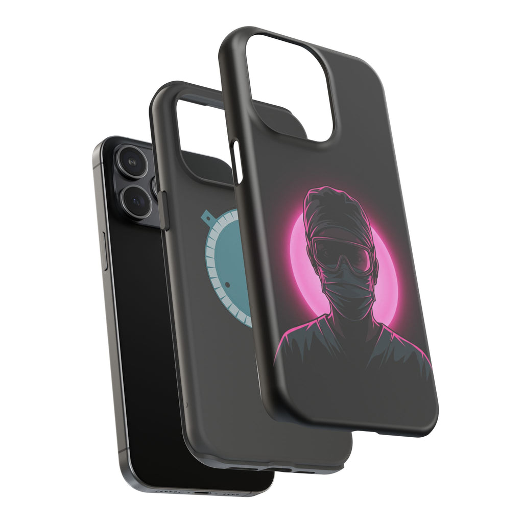 Nurse Portrait Phone Case — Navy Wireless Charging Cover