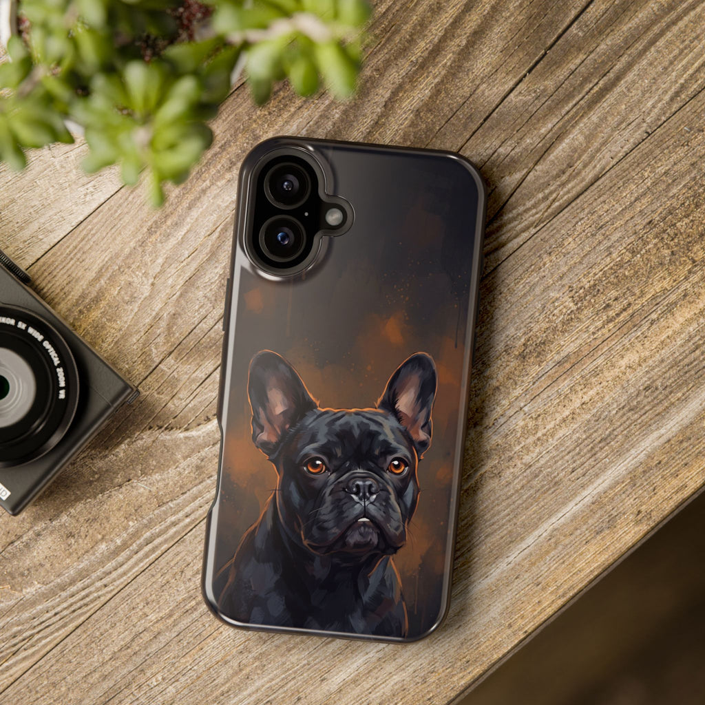 French Bulldog Portrait Phone Case — Impact-Resistant Wireless Charging Cover