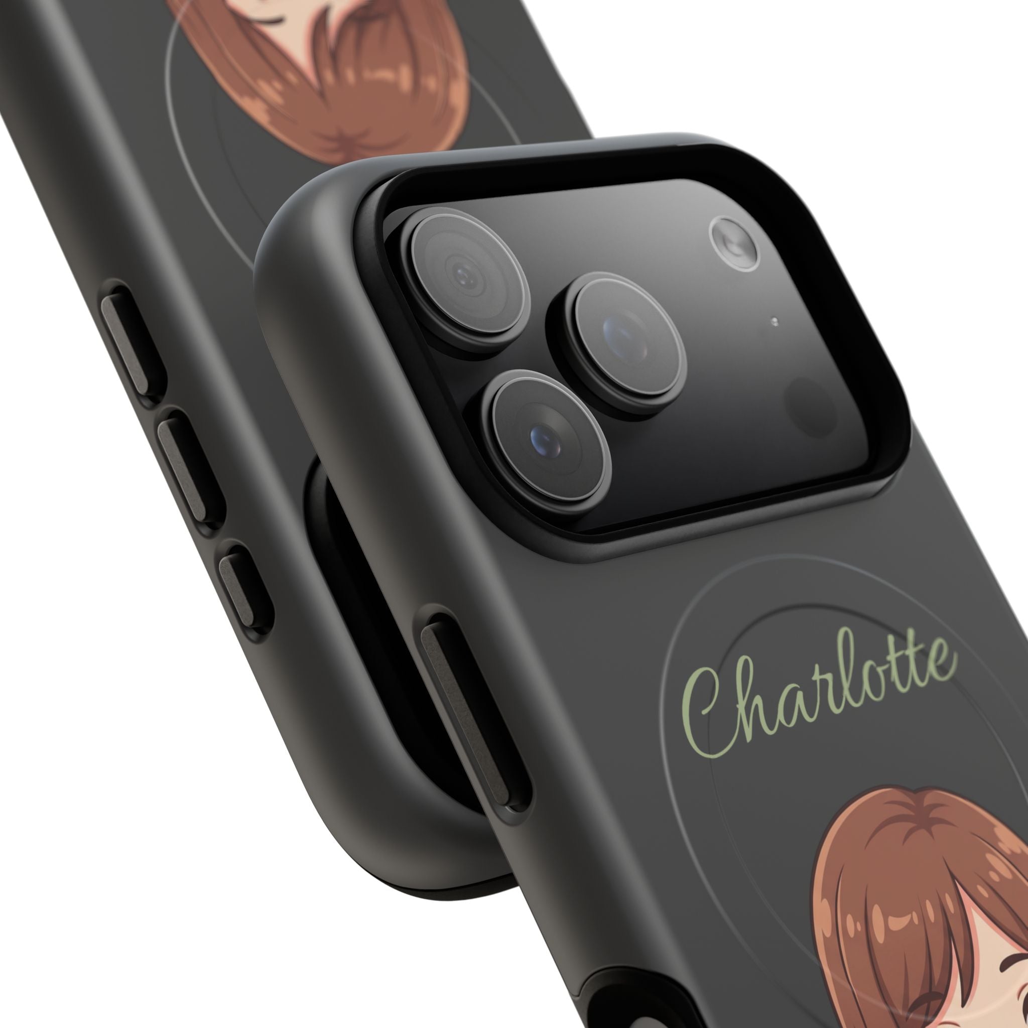 Personalized Tough Magnetic Phone Case | With Custom Name – Cute Illustrated Nurse Character Case for iPhones