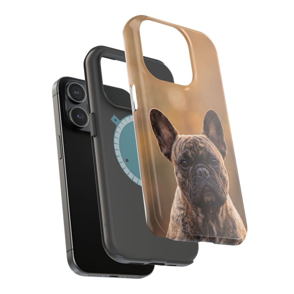 Brindle French Bulldog Phone Case — Impact-Resistant Wireless Charging Cover