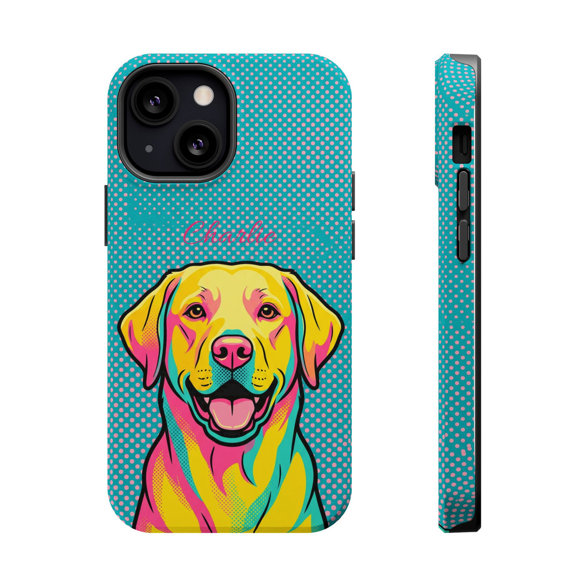 Personalized Pop Art Labrador Phone Case — Tough Magnetic Case with Wireless Charging